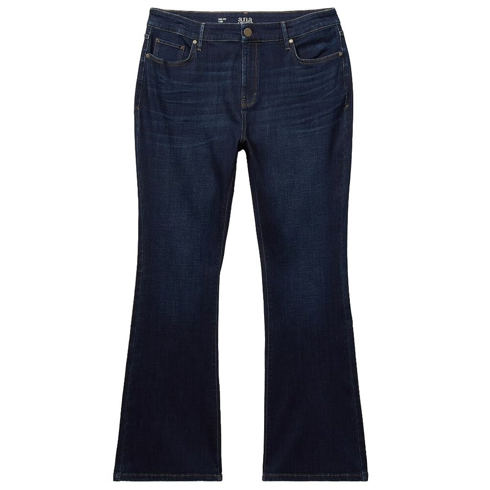 New! A.N.A High Rise Flare Blue Jeans Stretch Denim Women's 24W 26W
